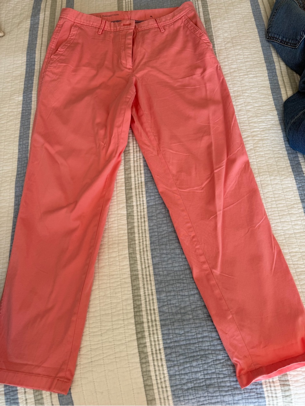 Talbots Coral Pink Straight-Leg Pants